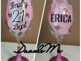 Unique 21st Birthday Gifts for Her Unique 21st Birthday Gift Finally Legal Oversized Glittered