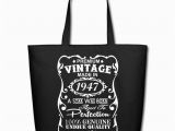 Unique 70th Birthday Gifts for Him 70th Birthday Gift Ideas Unique tote Bag Made In 1947
