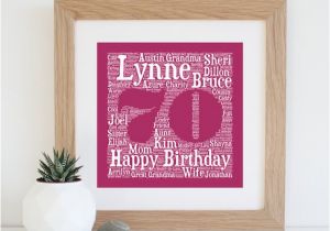 Unique 70th Birthday Gifts for Him Personalised 70th Birthday Gift Printable Word by