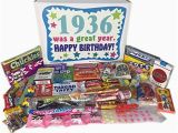 Unique Birthday Gifts for 80 Year Old Woman 1936 80th Birthday Gift Basket Box Retro Nostalgic Candy