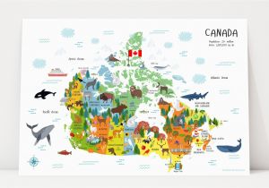 Unique Birthday Gifts for Him Canada Map Of Canada for Kids Poster Unique Baby Gift