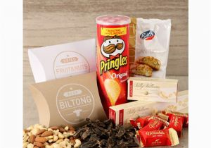 Unique Birthday Gifts for Him south Africa Snack attack Hamper with Biltong Chips Nougat