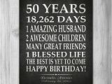 Unique Birthday Gifts for Him Turning 50 50th Birthday Party Gift Personalized 50 Birthday Print