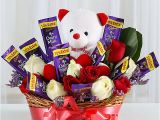 Unique Birthday Gifts that Can Be Delivered Special Surprise Arrangement Gift Hamper Of Chocolates