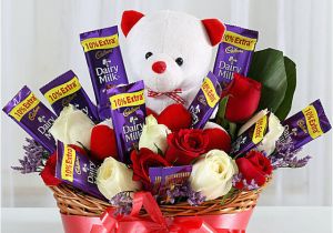 Unique Birthday Gifts that Can Be Delivered Special Surprise Arrangement Gift Hamper Of Chocolates