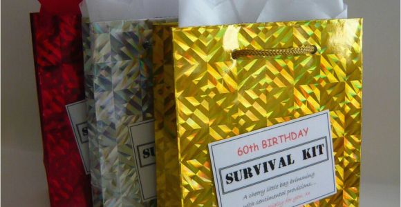 Unusual 60th Birthday Presents Male Male 60th Birthday Survival Kit Humorous Gift Idea Unique