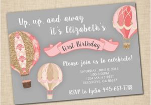 Up Up and Away Birthday Invitations Items Similar to Up Up and Away Birthday Invitation