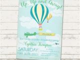 Up Up and Away Birthday Invitations Up Up and Away Baby Shower or Birthday Invitation by