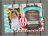 Up Up and Away Birthday Invitations Up Up and Away Birthday Invitation Hot Air Balloon Birthday