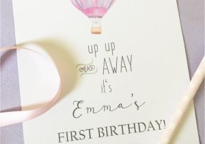 Up Up and Away Birthday Invitations Up Up and Away Invitation Children 39 S Birthday Invitation