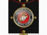 Usmc Birthday Cards Usmc Emblem Uniform 3d Greeting Card Zazzle