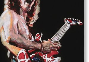 Van Halen Birthday Card Eddie Van Halen Drawing by Kenneth Williams