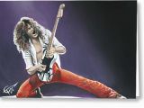 Van Halen Birthday Card Eddie Van Halen Painting by tom Carlton