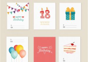 Variety Birthday Cards Variety Of Birthday Cards Vector Free Download