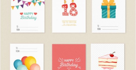 Variety Birthday Cards Variety Of Birthday Cards Vector Free Download