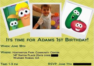 Veggie Tales Birthday Invitations A Very Veggie Tales First Birthday Singing Through the Rain