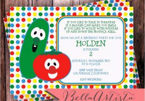 Veggie Tales Birthday Invitations Invitation Veggie Tales Pinterest