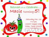 Veggie Tales Birthday Invitations Items Similar to Veggie Tales Inspired Birthday Invitation