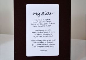 Verses for Sisters Birthday Card Sister Gift for Birthday or Christmas Two Verses by