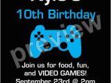 Video Game Birthday Party Invitation Template Free Game On Video Game Invitation Select Color Personalized