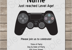 Video Game Birthday Party Invitation Template Free Playstation Party Invitations Template Video Game Party