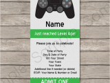 Video Game Birthday Party Invitation Template Free Playstation Party Ticket Invitation Template Video Game