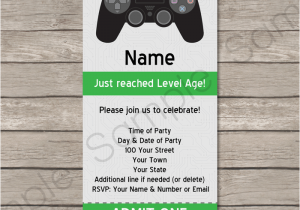 Video Game Birthday Party Invitation Template Free Playstation Party Ticket Invitation Template Video Game
