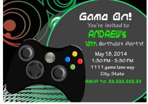 Video Game Birthday Party Invitation Template Free Video Game Invite Game Party Invitation Gamer Video Game