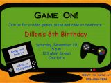 Video Game Birthday Party Invitation Template Free Video Game Party Invitations Video Game Party Invitations