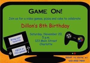 Video Game Birthday Party Invitation Template Free Video Game Party Invitations Video Game Party Invitations