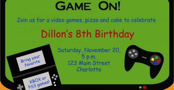 Video Game Birthday Party Invitation Template Free Video Game Party Invitations Video Game Party Invitations
