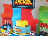 Video Game themed Birthday Party Decorations Kara 39 S Party Ideas Arcade Video Game Pac Man sonic Mario