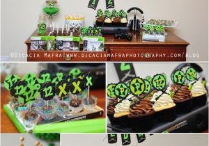 Video Game themed Birthday Party Decorations Kara 39 S Party Ideas Xbox Video Game Boy 12th Birthday Party