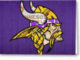 Viking Birthday Card Minnesota Vikings Football Team Retro Logo Minnesota