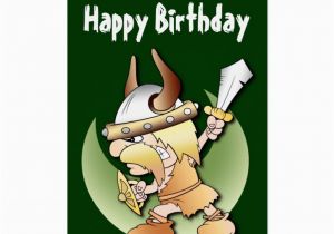 Viking Birthday Card Viking Warrior Birthday Greeting Card Zazzle