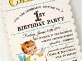 Vintage 1st Birthday Party Invitations A Little Sweet Vintage Baby Love Loralee Lewis