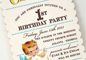 Vintage 1st Birthday Party Invitations A Little Sweet Vintage Baby Love Loralee Lewis