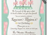 Vintage 1st Birthday Party Invitations Vintage Carousel 1st Birthday Invitations Di 287