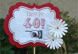 Vintage 40th Birthday Decorations Vintage 40th Birthday Party Sign