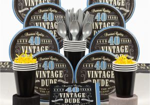 Vintage 40th Birthday Decorations Vintage Dude 40th Birthday Party Supplies 40th Birthday