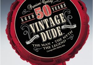 Vintage 50th Birthday Decorations Vintage Dude 50th Birthday Party 18 Quot Foil Balloon