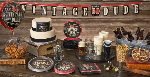 Vintage 50th Birthday Decorations Vintage Dude 50th Birthday Party Supplies 50th Birthday