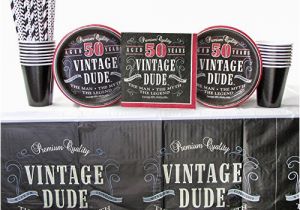 Vintage 50th Birthday Decorations Vintage Dude 50th Birthday Party Supplies Pack for 16