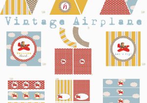 Vintage Airplane Birthday Decorations Vintage Airplane Birthday Party Airplane Baby Shower