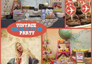 Vintage Airplane Birthday Decorations Vintage Airplane Party Printable Collection Mimi 39 S Dollhouse