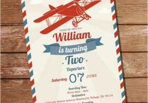 Vintage Airplane Birthday Invitations Airplane Party Invitation Vintage Airplane Party Instant