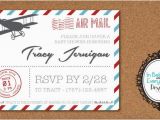 Vintage Airplane Birthday Invitations Baby Shower Invitations Vintage Airplane Baby Shower