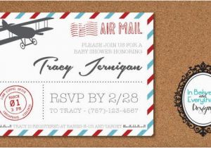 Vintage Airplane Birthday Invitations Baby Shower Invitations Vintage Airplane Baby Shower