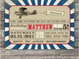 Vintage Airplane Birthday Invitations Diy Printable Airplane Birthday Invitation Customizable