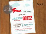 Vintage Airplane Birthday Invitations Vintage Airplane Birthday Invitation First Birthday